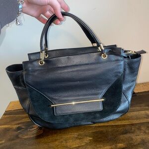 Vince Camuto Black Leather Shoulder Purse Bag NWT